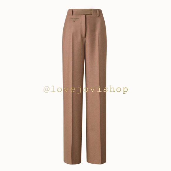 BCBGMaxAzria Camel Wool Pants | Tailored Luxe for Fall Workdays & Gallery Nights - Picture 1 of 9